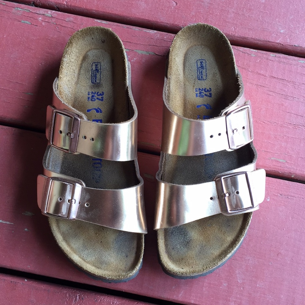 Rose Gold Birkenstocks